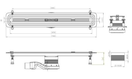 Душевой лоток Allen Brau Liberty 9.50002.SS 850 мм, артикул 9.50002.SS