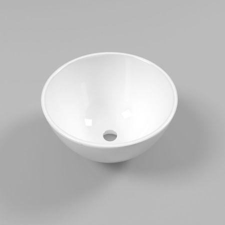 Умывальник WHITECROSS Amethyst D=50 (белый глянец) иск. камень, артикул 0711.050050.100