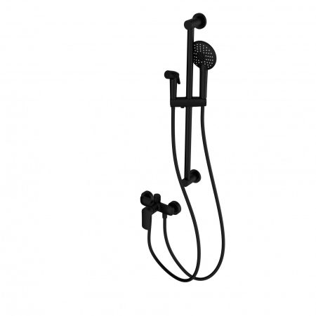 Смеситель для душа с гарнитуром WONZON & WOGHAND, Черный матовый (WW-A4888-MB), артикул WW-A4888-MB