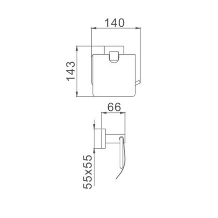 Держатель для туалетной бумаги Haiba HB8603, хром