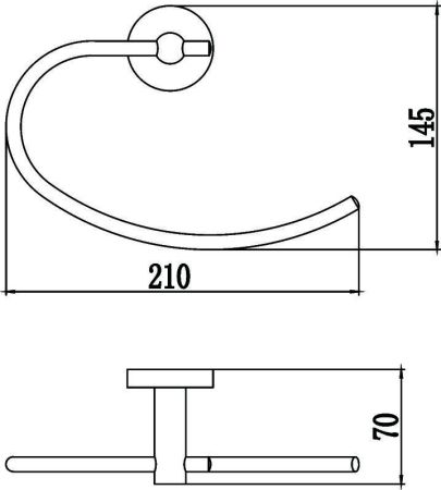 Полотенцедержатель Savol S-008760, хром, артикул S-008760