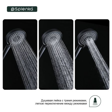 Лейка для душа Splenka S450.05.06, черный