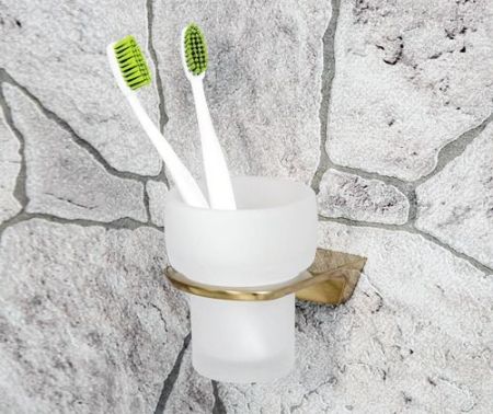 Стакан для зубных щеток WasserKRAFT Aisch K-5928 Золото матовое, артикул K-5928