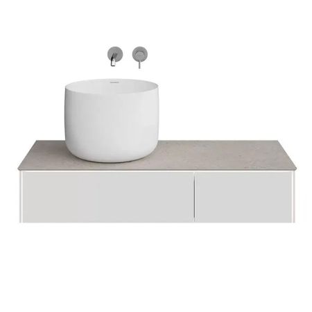 Тумба MAGICA подвесная 120, 2 ящика, утренний серый матовый