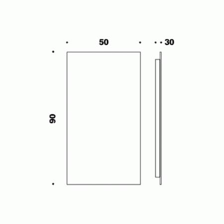 Colombo Gallery Зеркало 90x50, Цвет: нержавеющая сталь, артикул B2011