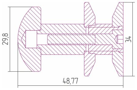 Крючок, Сунержа, СФЕРА, одинарный, ширина, мм-34, глубина, мм-49, высота, мм-34, тип установки-между перемычками полотенцесушителя, для водяных и электрических моделей, материал-нержавеющая сталь, крепления в комплекте, цвет-чёрный хром, артикул 01-2010-0001