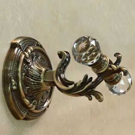 Крючок для полотенец Art&Max Barocco Crystal AM-1784-Cr-C Бронза, артикул AM-1784-Br-C
