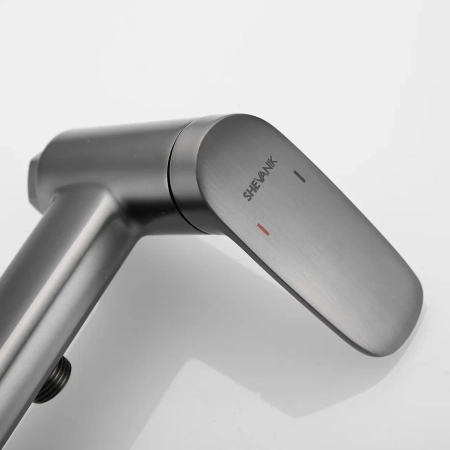 Гигиенический душ со смесителем Shevanik S8505T-1, оружейная сталь