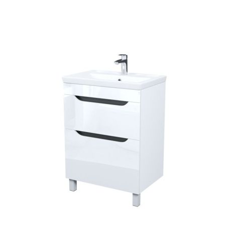 Тумба с умывальником, напольная, 60 см, белый, Ray, IDDIS, RAY60WFi95K, артикул RAY60WFi95K