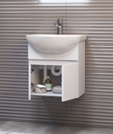 Тумба под раковину подвесная VIGO Wing tp.WIN.BAL.50.2D белый, 50 см, артикул tp.WIN.BAL.50.2D белый