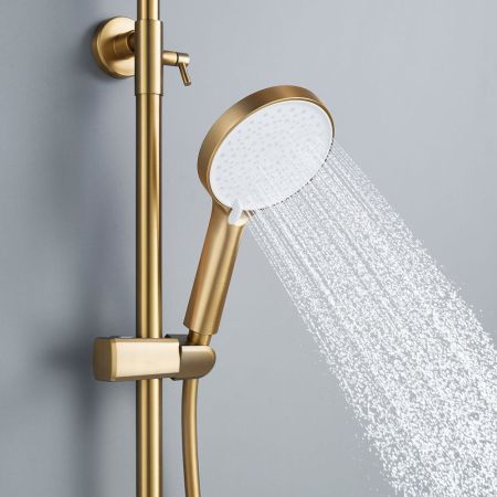 Душевая система Shevanik S4336G, золотой сатин, артикул S4336G