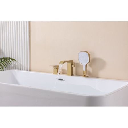 Смеситель на борт ванны Raglo R02.31.03, золотой сатин