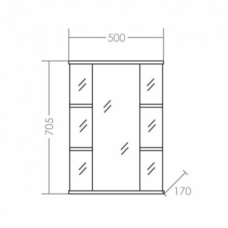 Зеркало "Герда-500" фацет, артикул 101017