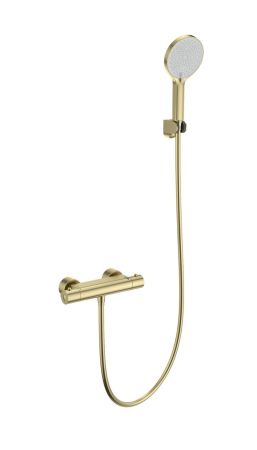 Смеситель для душа с термостатом WONZON & WOGHAND INN 3, Брашированное золото (WW-B2003-A-BG), артикул WW-B2003-A-BG