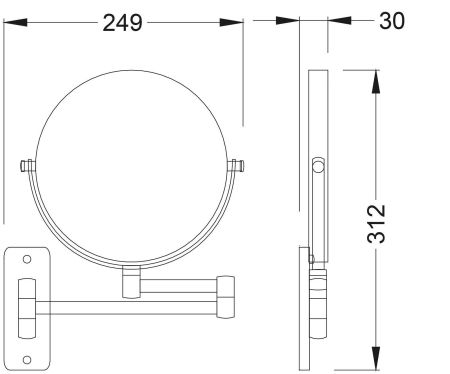 Зеркало Timo Saona 13076/00 хром, артикул 13076/00