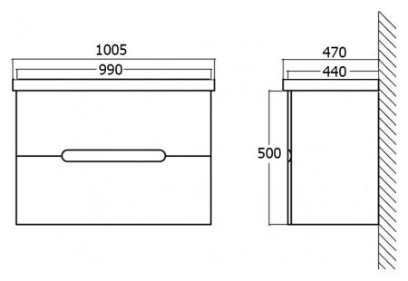 Тумба под раковину BelBagno Soft 100 SOFT-1000-2C-SO-BF подвесная Bianco frassinato, артикул SOFT-1000-2C-SO-BF