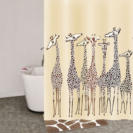 Штора для ванны Iddis Safari Friends 180x200 Бежевая