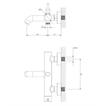 Смеситель для ванны с душевым комплектом OMNIRES Y Y1231GL (золото)