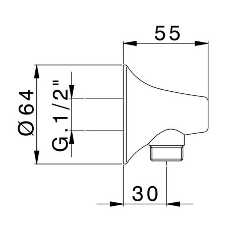 CISAL Vita Вывод для душа, цвет черный матовый, артикул VI01700040
