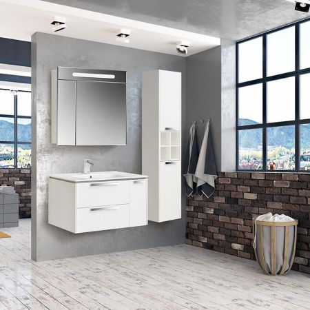 Тумба под раковину Roca Lago 80 857296806 подвесная Белый глянец, артикул 857296806