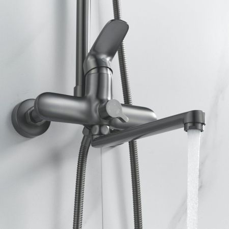 Душевая система Raffine F3685T, оружейная сталь