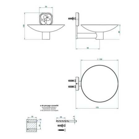THG Capucine mauve Мыльница, подвесная, цвет: золота, артикул A7D-F01-546GM