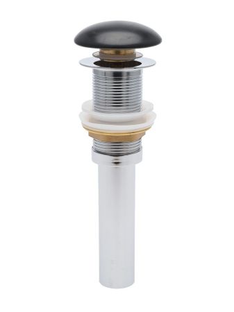 AQM7002-0MB Донный клапан без перелива, керамическая накладка, цвет черный матовый, артикул AQM7002-0MB