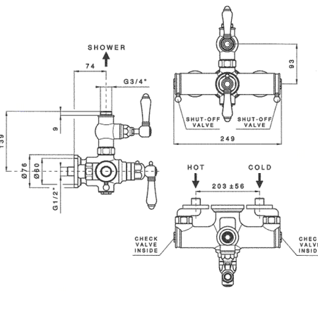 Nicolazzi Termostatico Термостатический смеситель, вывод сверху 3/4, цвет: никель блестящий, артикул 4917NL70