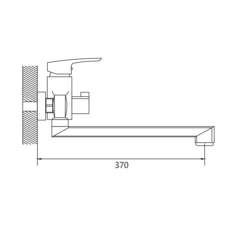 Смеситель для ванны Shevanik S8522, хром