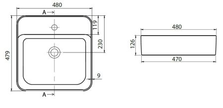 Раковина накладная Allen Brau Liberty 4.32014.20 белый, артикул 4.32014.20
