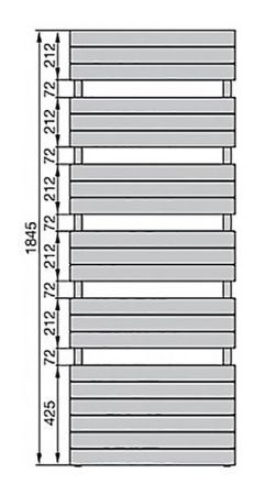 Водяной полотенцесушитель Zehnder Nova Spa NOU-180-050 Белый, артикул NOU-180-050