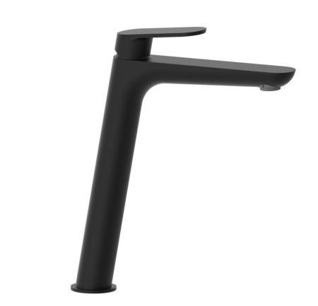 AQG Beta, высокий однорычажный смеситель для раковины без донного клапана, цвет черный матовый, артикул 01BET120NG