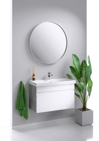 Smart Тумба под умывальник подвесная , цвет бетон светлый SRT0108BS, ТМ «AQWELLA», артикул SRT0108BS