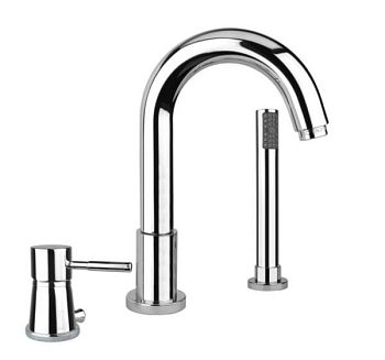 Fiore Xenon, комплект смесителя на борт ванны на 3 отверстия, цвет хром