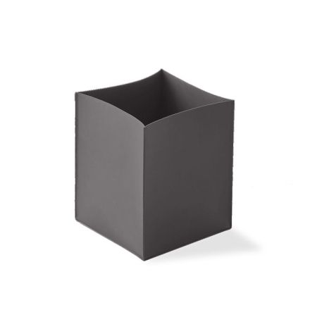 Корзина для бумаги, Decor Walther, NAPPA PK, без крышки , ширина, мм-240, глубина, мм-240, высота, мм-280, материал-натуральная кожа, цвет-дымчато-серый, артикул 0938793