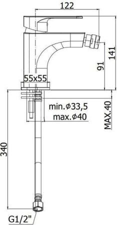 Смеситель для биде Paffoni Sly SY131CR, артикул SY131CR