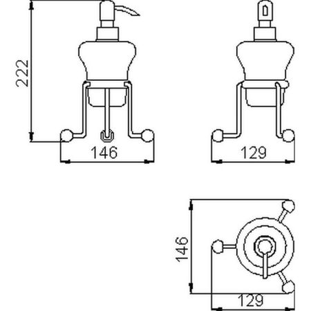 HUBER Croisette Дозатор настольный, цвет золото/керамика