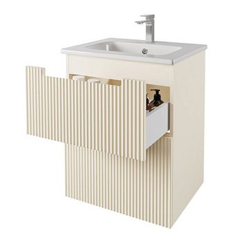 Тумба под раковину подвесная Dreja Euphoria 60 см, бежевый