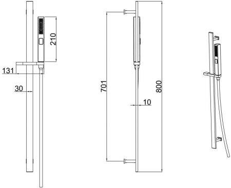 Душевой гарнитур Allen Brau Infinity 5.21013-00 хром, артикул 5.21013-00