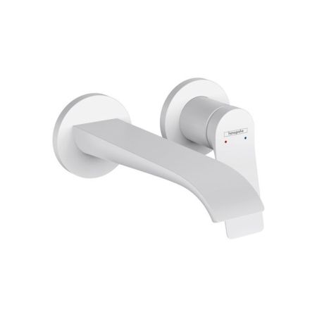 Смеситель для раковины, Hansgrohe, Vivenis, тип открывания воды-однорычажный, тип регулирования воды-керамический картридж, монтаж-встраиваемый, отверстия для монтажа-2, вынос излива, мм-192, внутренняя часть-необходимо заказать, цвет-матовый белый, артикул 75050700