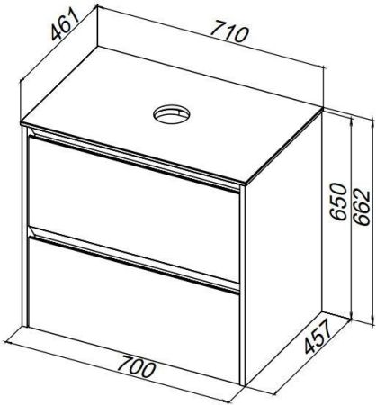 Столешница Allen Brau Activity 70 1.35021.AL акриловый камень альба