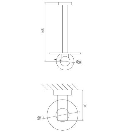 Fima Carlo Frattini Rotola Держатель запасного рулона туалетной бумаги, цвет: чёрный матовый, артикул F6005/2NS