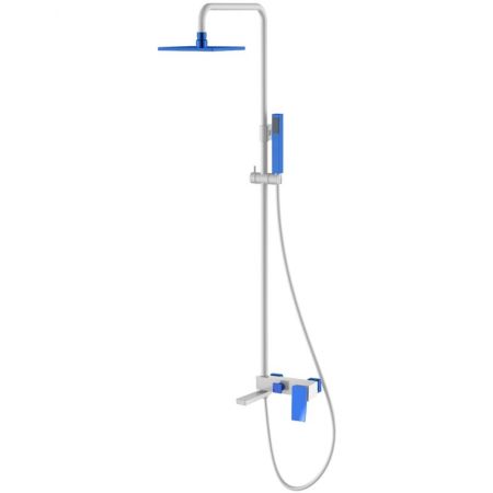 Душевая система Boheme Q 148-WUV.2 Белая Синяя, артикул 148-WUV.2