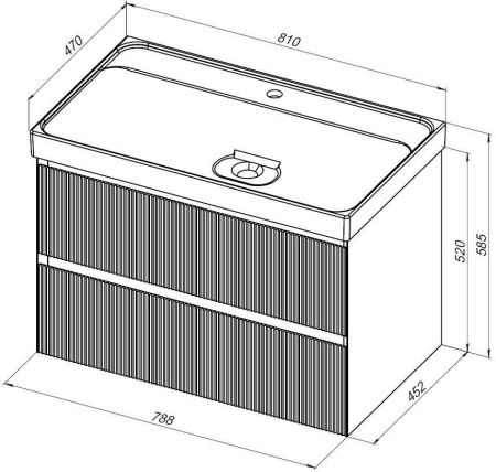 Тумба под раковину Aquanet Альтера 80 белый матовый, артикул 00337156