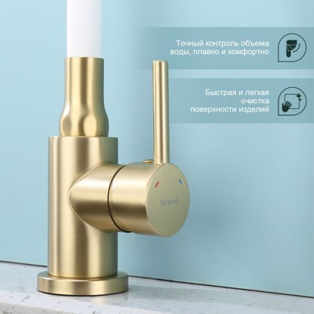 Смеситель для кухни Splenka S201.4408.03, золотой сатин