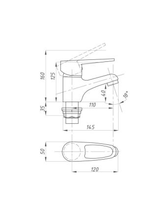 Смеситель для раковины FAUZT FZs940-B126 тип См-УмОЦБА, артикул FZs-940-126