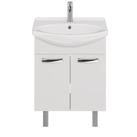 Тумба с раковиной подвесная/напольная Dreja Alda D 65 см, белый, артикул 99-0402-com