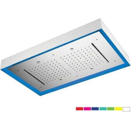 Daniel, потолочная лейка для душа (3х режимная) с 7 цветной светодиодной подсветкой, диаметр 770х470 мм, цвет хром, артикул A579RAL7747N2C