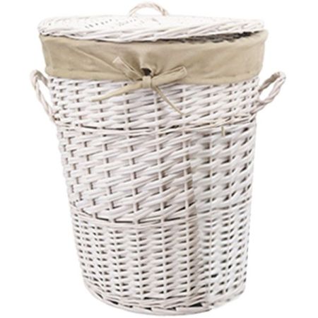 Корзина для белья WasserKRAFT Aller 36x36x48 WB-106-M с крышкой Белая, артикул WB-106-M