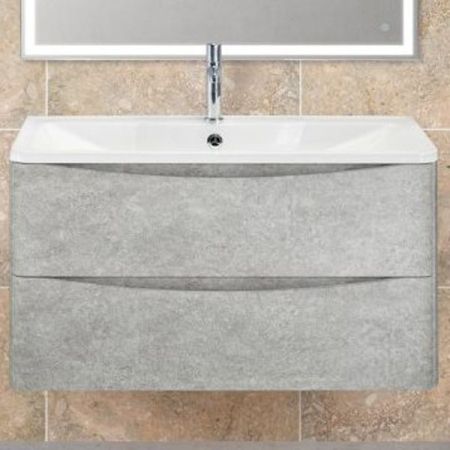 Тумба под раковину BelBagno ACQUA-800-2C-SO-CVG подвесная Cemento Verona Grigio, артикул ACQUA-800-2C-SO-CVG